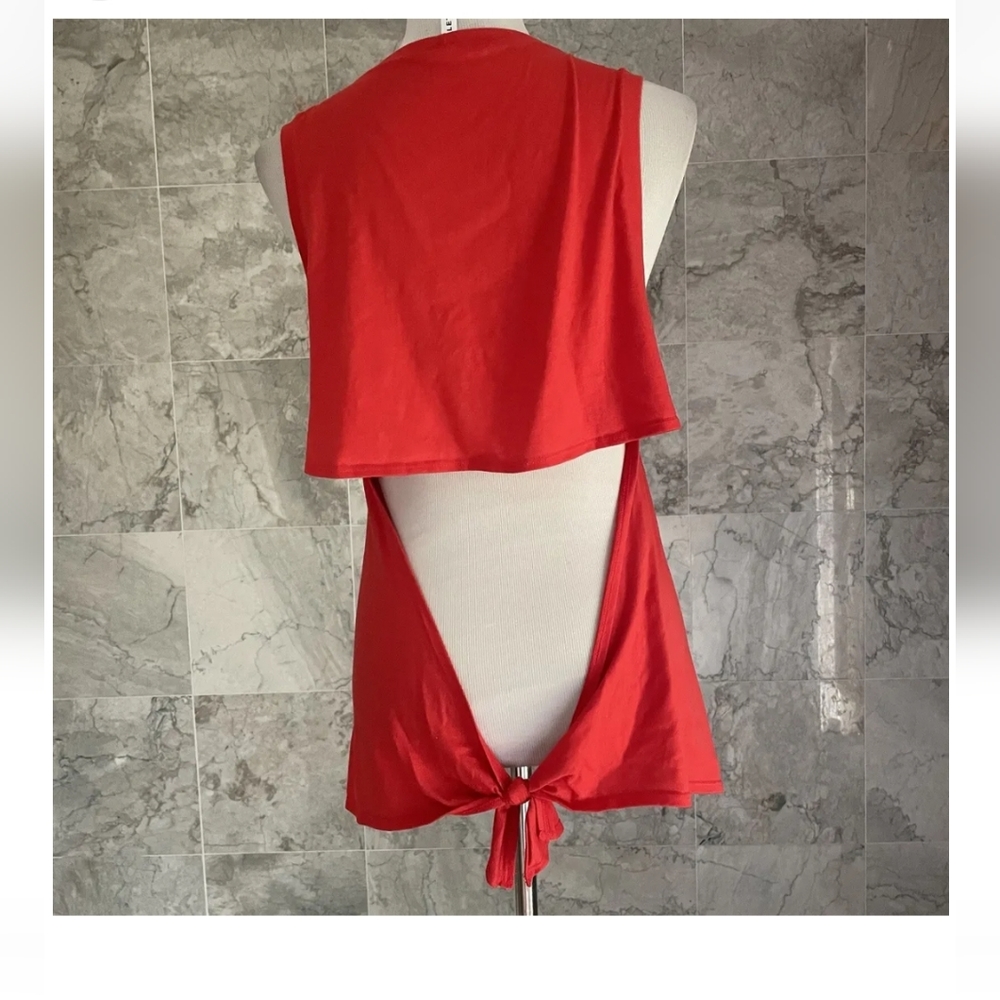 FABLETICS Red Mariela Open Back Tank Top